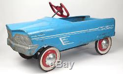 Vtg Murray Tee Bird pedal car blue 1960s pressed steel toy toddler
