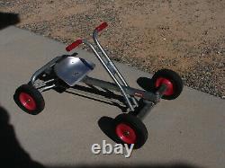 Vtg Only 1 On eBay Push Pull Steel Metal Row Cart Pedal Car Antique Kid Toy Kart