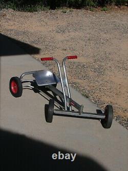 Vtg Only 1 On eBay Push Pull Steel Metal Row Cart Pedal Car Antique Kid Toy Kart