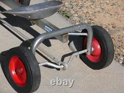 Vtg Only 1 On eBay Push Pull Steel Metal Row Cart Pedal Car Antique Kid Toy Kart