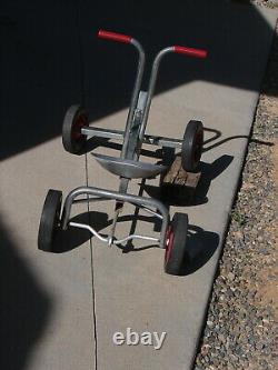 Vtg Only 1 On eBay Push Pull Steel Metal Row Cart Pedal Car Antique Kid Toy Kart
