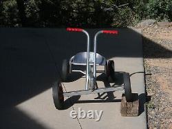 Vtg Only 1 On eBay Push Pull Steel Metal Row Cart Pedal Car Antique Kid Toy Kart