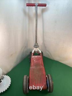 Vtg RARE 50-60's AMF Junior WEE SCOOTER Red Riding Skate Child's Wagon Toy