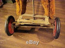 Vtg. RARE Expert Toy C0. Ride-on Horse Plush Wooden Steering Metal Frame USA N. Y