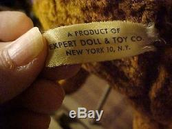 Vtg. RARE Expert Toy C0. Ride-on Horse Plush Wooden Steering Metal Frame USA N. Y