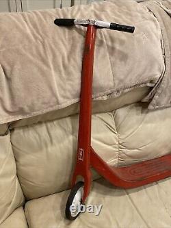 Vtg Retro 1950s/60s Radio Flyer Red Pressed Steeler Push Scooter with Kick Stand