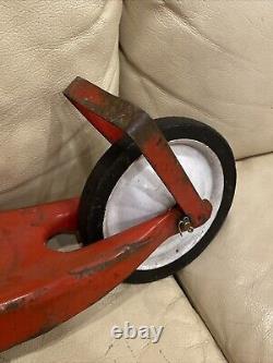 Vtg Retro 1950s/60s Radio Flyer Red Pressed Steeler Push Scooter with Kick Stand