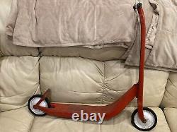 Vtg Retro 1950s/60s Radio Flyer Red Pressed Steeler Push Scooter with Kick Stand