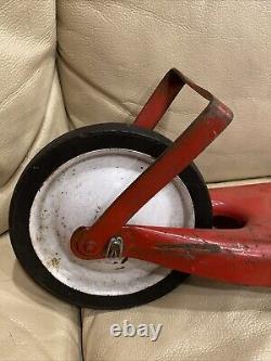 Vtg Retro 1950s/60s Radio Flyer Red Pressed Steeler Push Scooter with Kick Stand