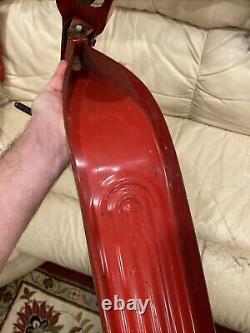 Vtg Retro 1950s/60s Radio Flyer Red Pressed Steeler Push Scooter with Kick Stand