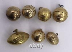 Vtg Sports Charms Gold Filled Football Basketball -&bowling 7 Pc (i1280)