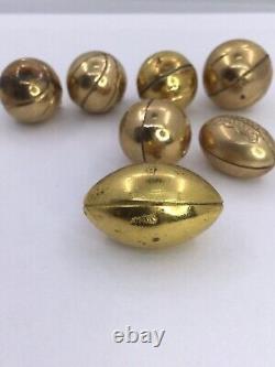 Vtg Sports Charms Gold Filled Football Basketball -&bowling 7 Pc (i1280)