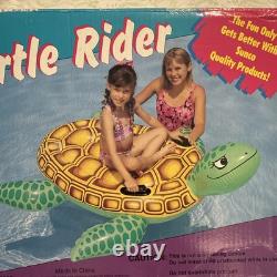 Vtg Sunco Giant Turtle Rider 57Inflatable Pool Float 1998 #N-8363 New Sealed