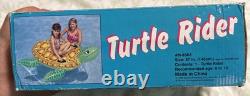 Vtg Sunco Giant Turtle Rider 57Inflatable Pool Float 1998 #N-8363 New Sealed