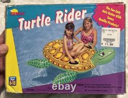 Vtg Sunco Giant Turtle Rider 57Inflatable Pool Float 1998 #N-8363 New Sealed