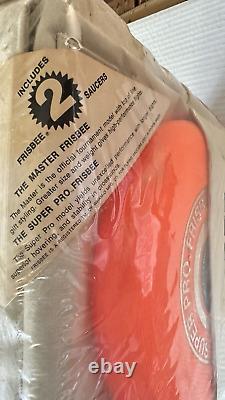 Wham-O Master Frisbee & Super Pro Frisbee Frisbag 1974 VINTAGE UNOPENED RARE
