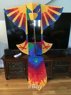 White Bird Firebird Kite Vintage, Pristine, Autographed and Initialed RARE